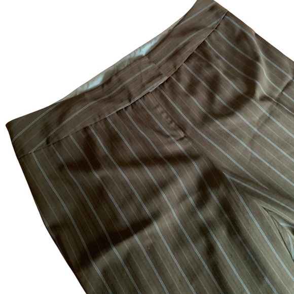 STUDIO 1940 Woman’s Black Light Blue Pinstripe Trousers Slacks Pants Size 18W - Picture 3 of 10